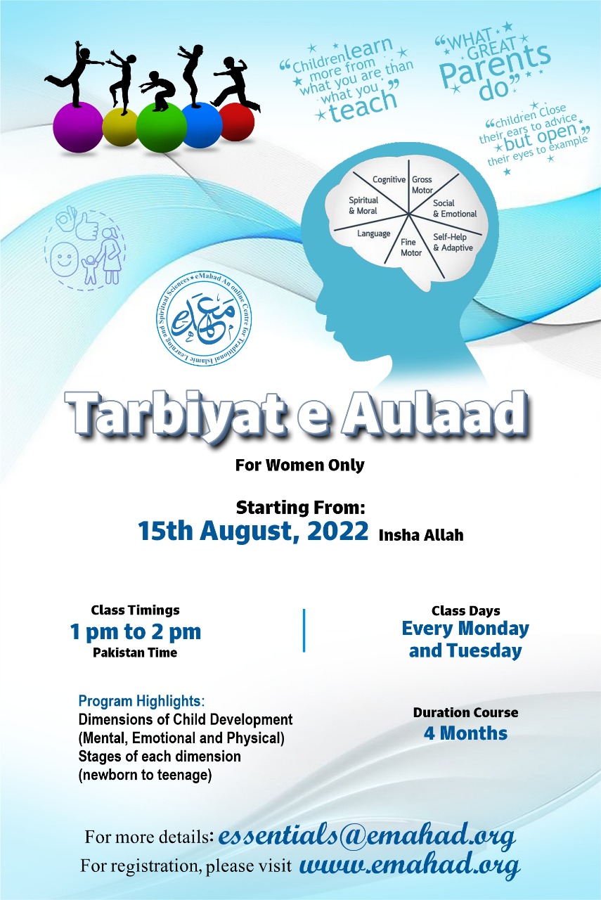 Tarbiyat e Aulaad Course [4-Months] (Only for Sisters) 2022
